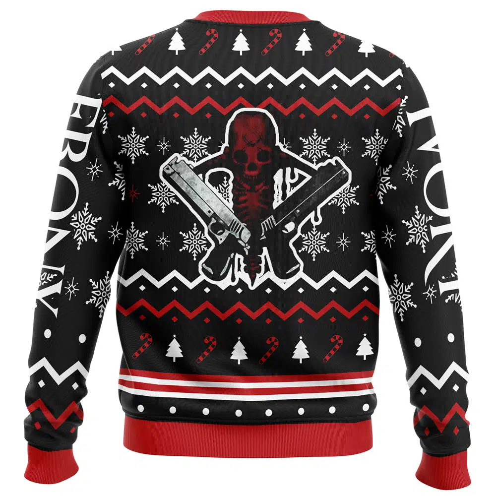 Dante The Animated Series Devil May Cry Ugly Christmas Sweater Ugly Christmas Sweater BACK mockup - Devil May Cry Shop